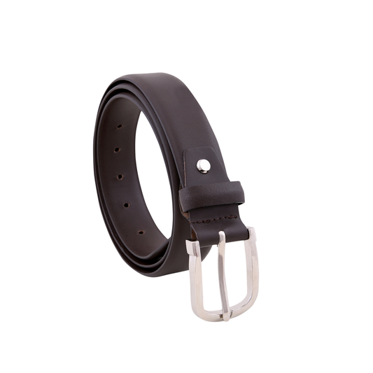 Akava Blush Brown Men's Natural Leather Belt with Signature Silver Metal Buckle |Size : 28-48 inch | Style with Formal and Casual wear