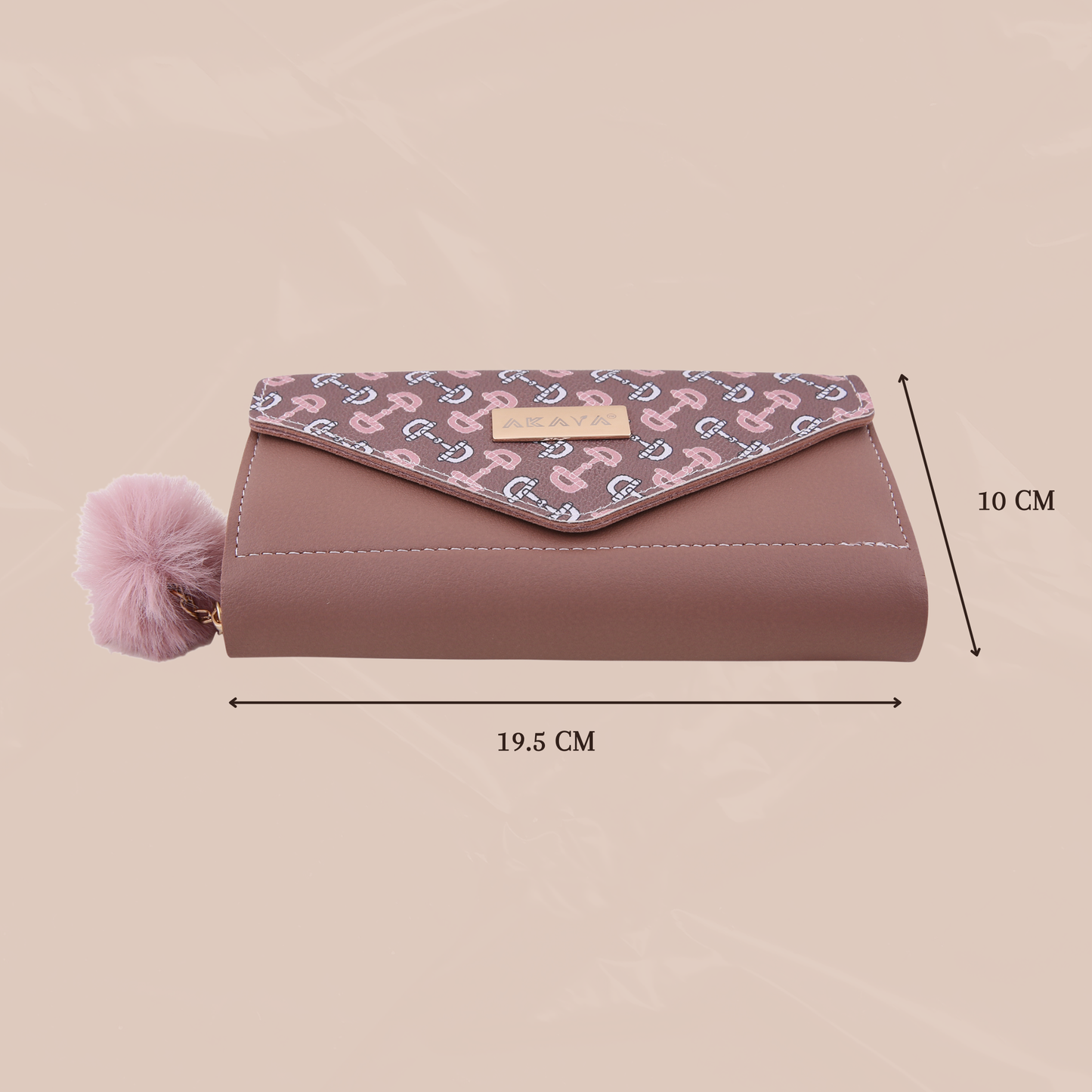 AKAVA Luxurious Women's Spanish Pink Wallet | Vislon Zippers | 2 Main Compartments & 2 Flip Compartments with Magnetic Closure | 16 Card Slots (1 Transparent) | Modern Classic Design