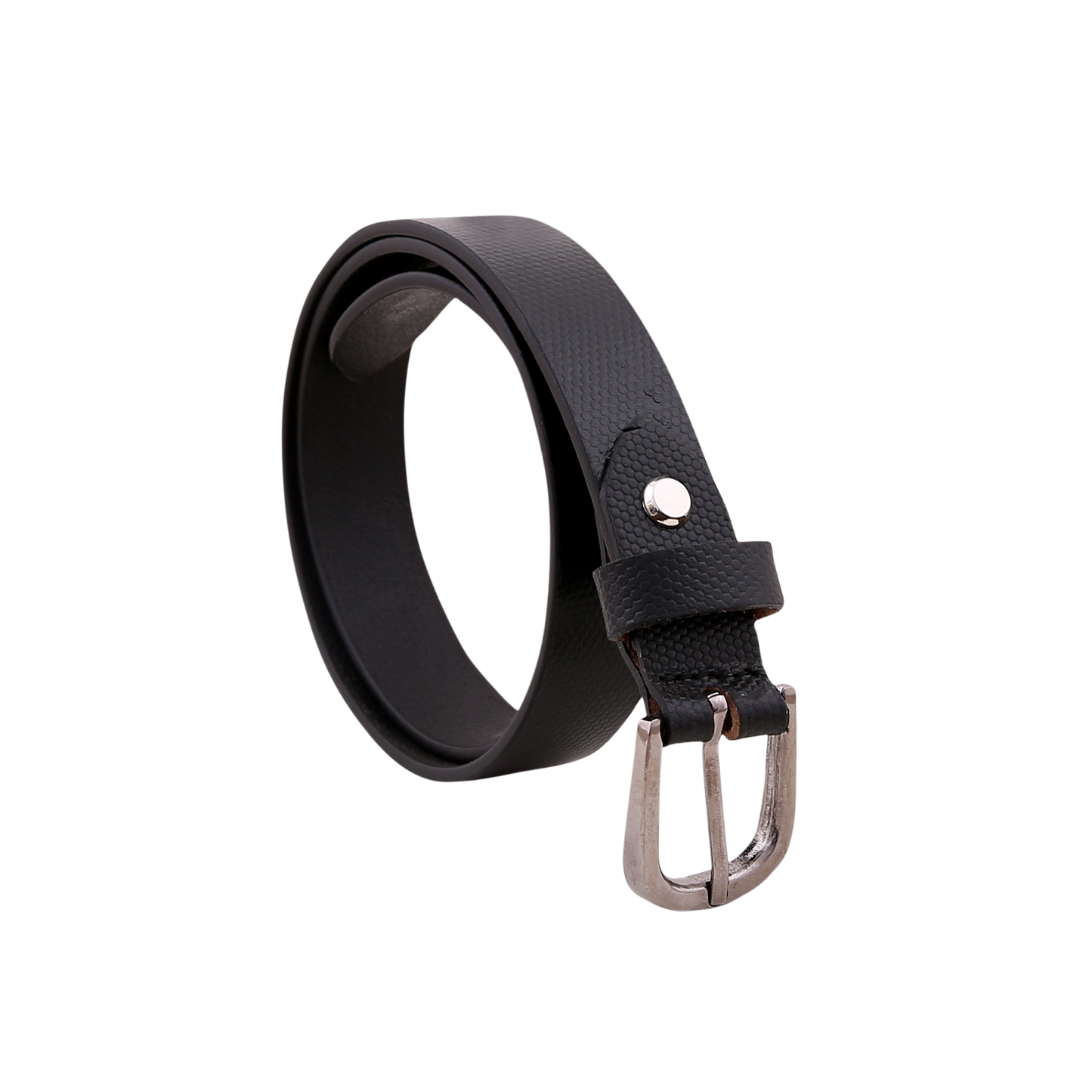 AKAVA Luxurious Black Pebbled Natural Full Grain Leather Belt secured with a Tang Closure | Style with Formal and Casual Wear