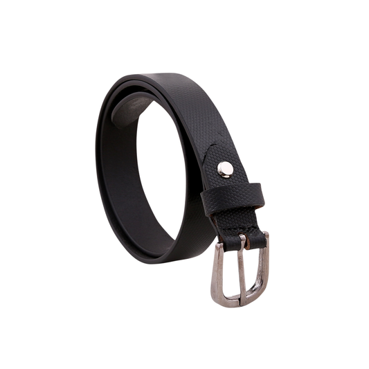 AKAVA Luxurious Black Pebbled Natural Full Grain Leather Belt secured with a Tang Closure | Style with Formal and Casual Wear