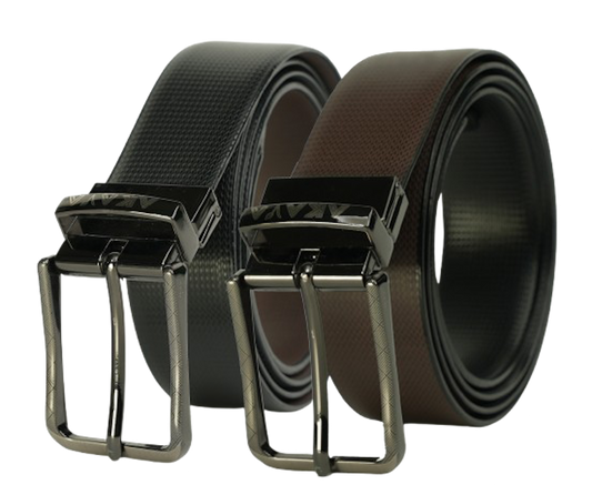 AKAVA Luxurious Vegan Leather Reversible Belt - RTD Black/Brown
