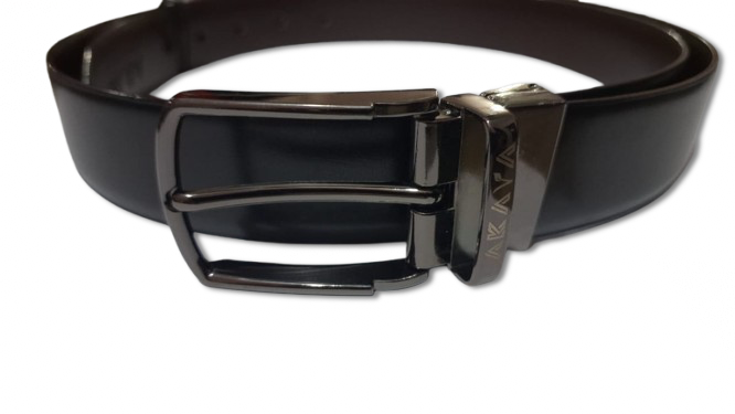 AKAVA Luxurious Vegan Leather Reversible Belt - SECCOD PN07 Black/Brown