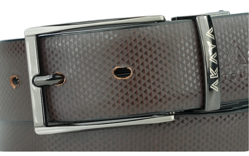 AKAVA Luxurious Vegan Leather Reversible Belt - Tryst Black/Brown