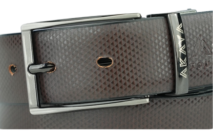 AKAVA Luxurious Vegan Leather Reversible Belt - Tryst Black/Brown