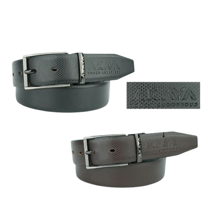 AKAVA Luxurious Vegan Leather Reversible Belt - Tryst Black/Brown