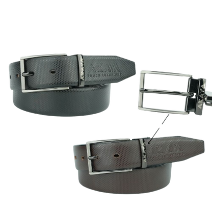 AKAVA Luxurious Vegan Leather Reversible Belt - Tryst Black/Brown